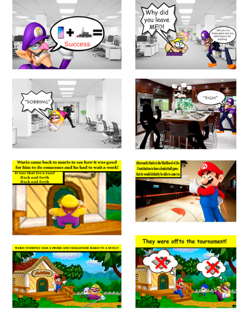 Page 1 of the Waluigi Misfits Comic